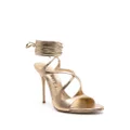 Casadei strappy 110mm leather sandals - Gold