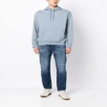 Emporio Armani pouch-pocket cotton hoodie - Blue