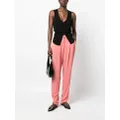 Emporio Armani high-waisted tapered trousers - Pink