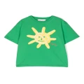 There Was One Kids Sun-print cotton T-Shirt - Green
