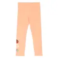 There Was One Kids Trilogy-print jersey leggings - Orange