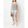 ISABEL MARANT graphic-print ruffled camisole top - Neutrals