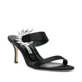 Manolo Blahnik 100mm crystal-embellished sandals - Black