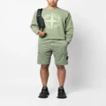 Stone Island compass-motif cargo shorts - Green