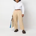 Kenzo wide-leg cotton trousers - Neutrals