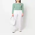 Emporio Armani straight-leg linen trousers - White