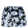 BOSS floral-print swim shorts - Blue