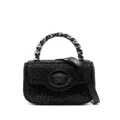 Versace La Medusa crystal-embellished mini bag - Black