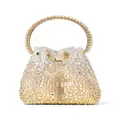 Jimmy Choo Bon Bon crystal-embellished bucket bag - Gold