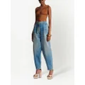 Balmain high-waisted tapered jeans - Blue