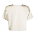 By Malene Birger satin-finish short-sleeved blouse - Neutrals