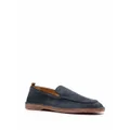 Buttero round-toe suede loafers - Blue