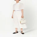 Miu Miu long crepe de chine shirt dress - White