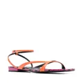 Sergio Rossi ankle-strap flat sandals - Orange