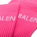 Balenciaga logo-print ribbed socks - Pink