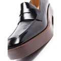 Tod's leather 75mm platform loafers - Black