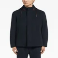 Zegna long-sleeve hooded jacket - Blue