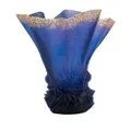 Daum large Croisière draped vase - Blue