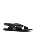 Casadei Adria pebbled-leather sandals - Black
