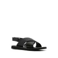 Casadei Adria pebbled-leather sandals - Black