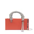 Kara crystal-embellished handle shoulder bag - Red