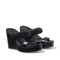 Jimmy Choo Amoure beaded wedge sandals - Black