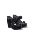 Jimmy Choo Amoure beaded wedge sandals - Black