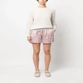 Brunello Cucinelli striped drawstring mini shorts - Pink