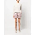 Brunello Cucinelli striped drawstring mini shorts - Pink