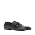 Tod's T logo leather loafers - Black
