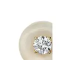 Fernando Jorge 18kt yellow gold large Orbit diamond and mother of pearl stud earrings