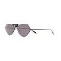 Alexander McQueen Eyewear angular pilot-frame sunglasses - Black