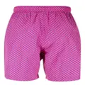 Alexander McQueen skull-print swim shorts - Pink