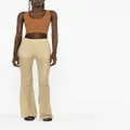 Rabanne ribbed cropped top - Brown