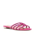 Aquazzura crystal-embellished flat sandals - Pink