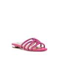Aquazzura crystal-embellished flat sandals - Pink