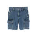 Calvin Klein Kids cargo denim shorts - Blue