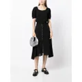 b+ab button-embellished pleated skirt - Black