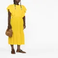 Ulla Johnson flutter-sleeved silk midi dress - Yellow