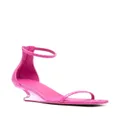Rick Owens sculpted-heel leather sandals - Pink