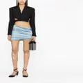 Alessandra Rich asymmetric satin mini skirt - Blue