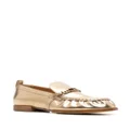 Tod's metallic leather loafers - Gold