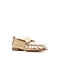 Tod's metallic leather loafers - Gold