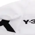 Y-3 intarsia-knit logo socks - White
