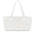 Love Moschino perforated-hearts faux-leather shoulder bag - White