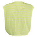Emporio Armani horizontal-stripe print knitted top - Green