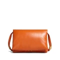 Marni large Prisma leather shoulder bag - Orange