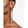Jimmy Choo crystal-embellishment fringe earcuff - Silver