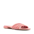 Gianvito Rossi braided-leather flat sandals - Pink