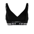 Moschino logo-underband bra - Black
